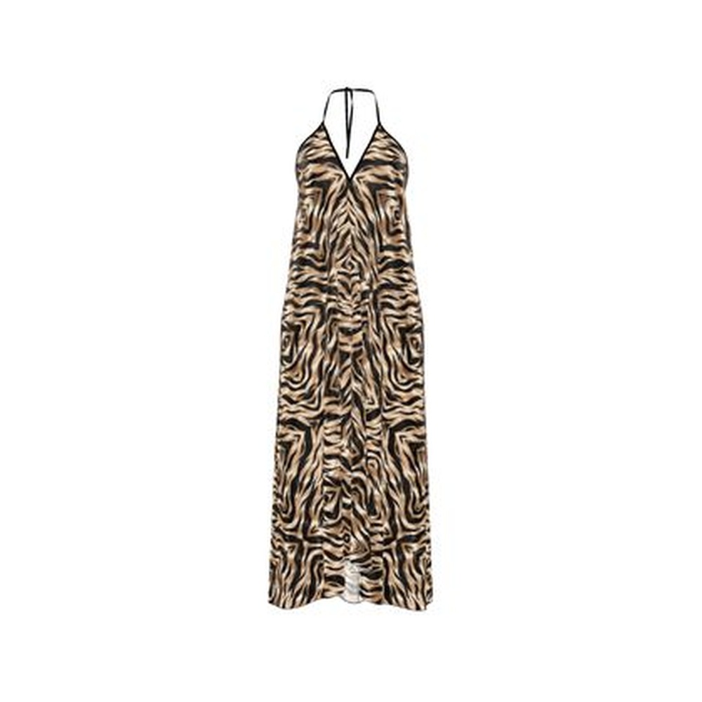 Felicéa Tiger Vessels Halterneck backless dress