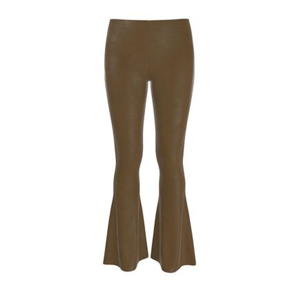 Felicéa Chocolat Velour High-Waisted Flared Leggings