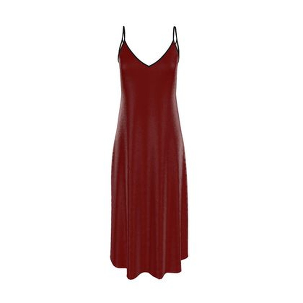 Felicéa Crimson Eclipse Maxi Slip Dress